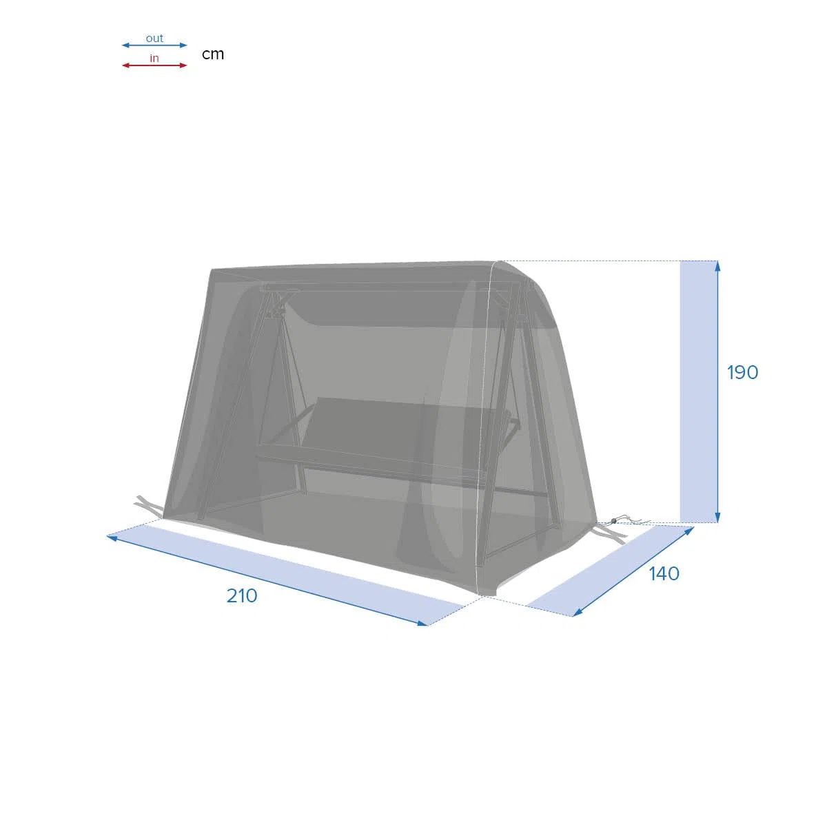 Hespéride - Housse de Protection hambo pour balancelle 210x190x140cm en Polyester