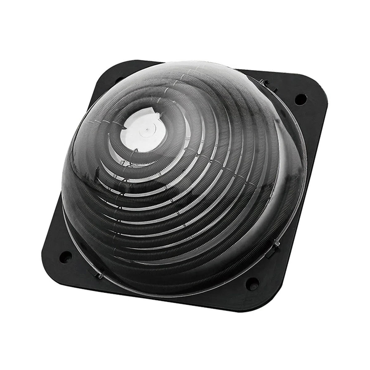 Fayelong Chauffe-Piscine Solaire à dôme pour piscines creusées et Hors Sol Panneaux Chauffants avec connecteur, Noir