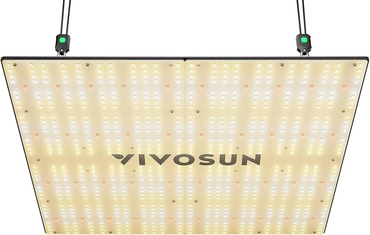VIVOSUN VS3000 LED Grow Light with Full Spectrum Diodes & Daisy Chain Driver Dimmable Lights Sunlike for Seedling Veg & Bloom 300W Plant Grow Lamps for 3x3/4x4 Grow Tent