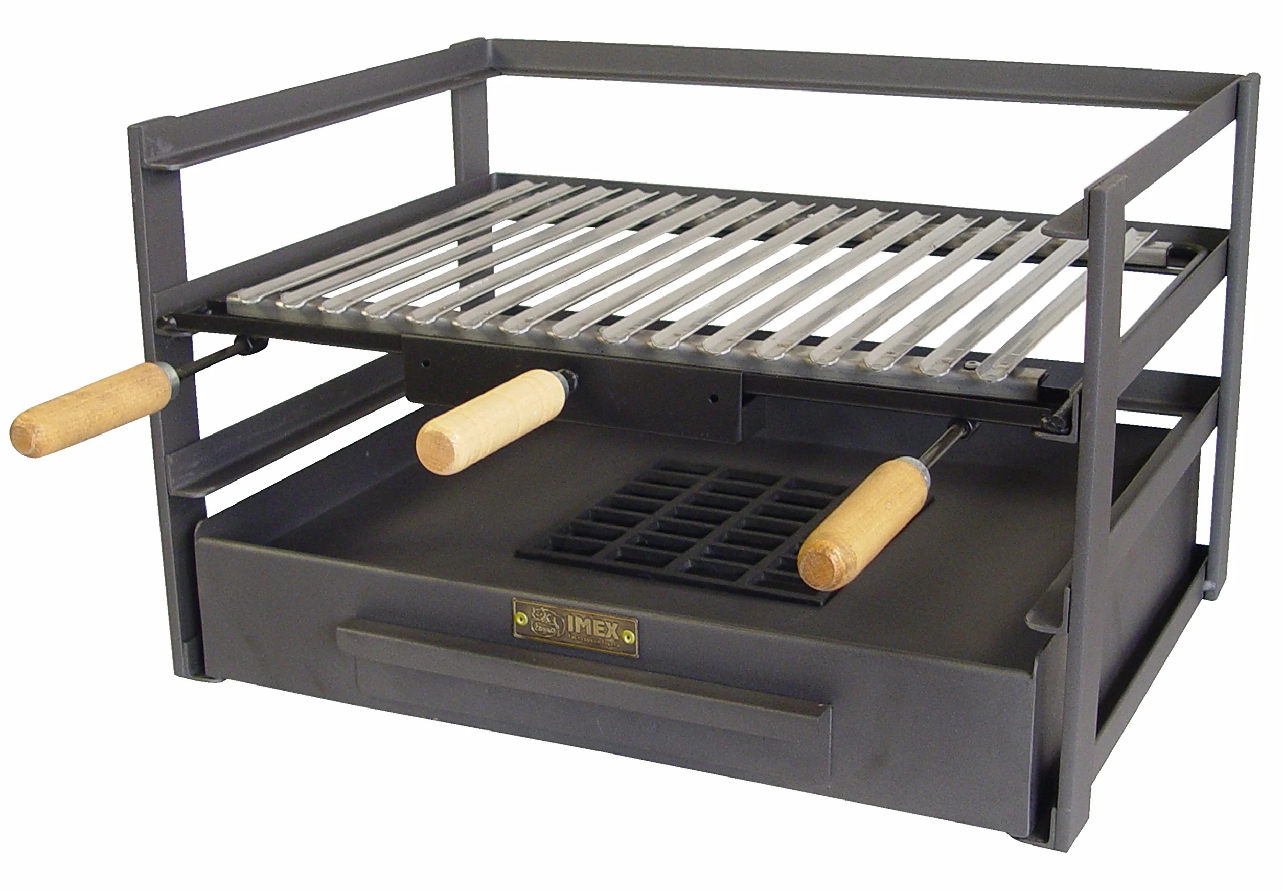 Imex El Zorro - Tiroir Barbecue avec Grille Inoxydable | 72 x 41 x 35 cm | Design Robuste et Compact pour barbecues en Plein air