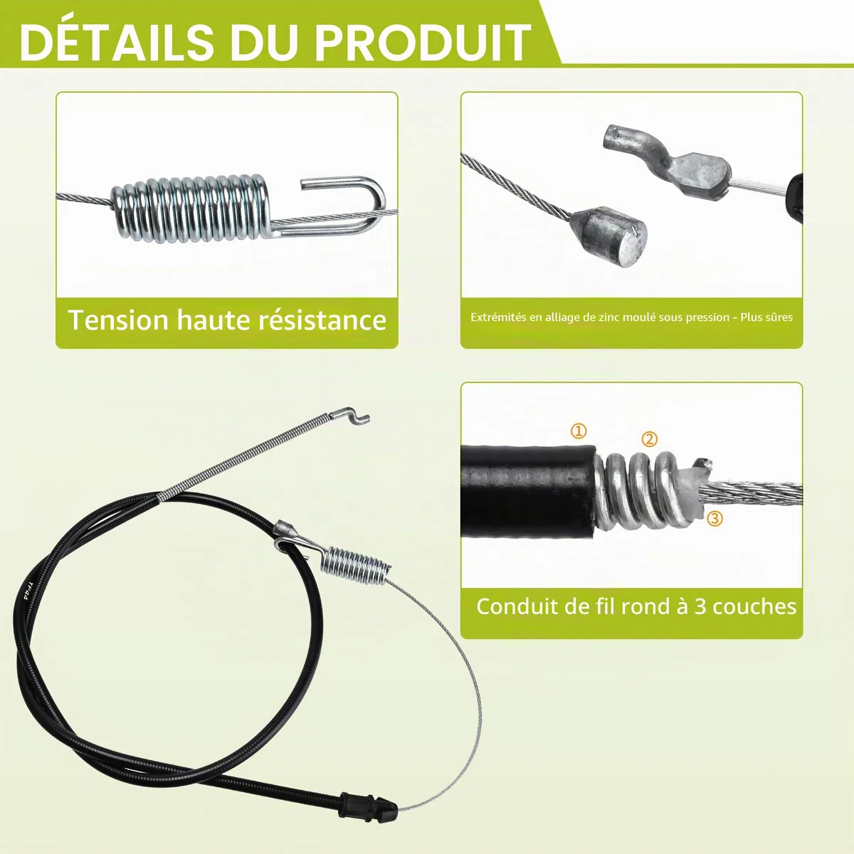 119-2379 290-945 Câble de contrôle de traction pour Toro 20378 20379 21378 | Compatible avec les tondeuses à gazon à traction avant Toro 20330 20331 20350 20351 20339 20370 20371 20377