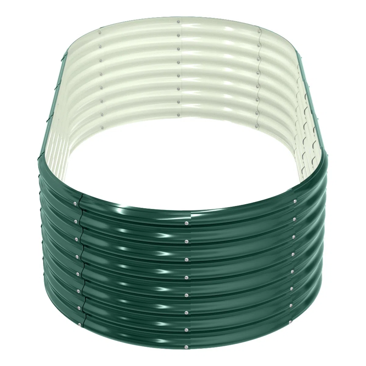 LEADZM Potager surélevé en métal 240x120x60 cm - Ensemble galvanisé avec Base Ouverte, Très Grande Surface de Plantation Carre Potager - pour légumes, Herbes, Fleurs - Vert foncé