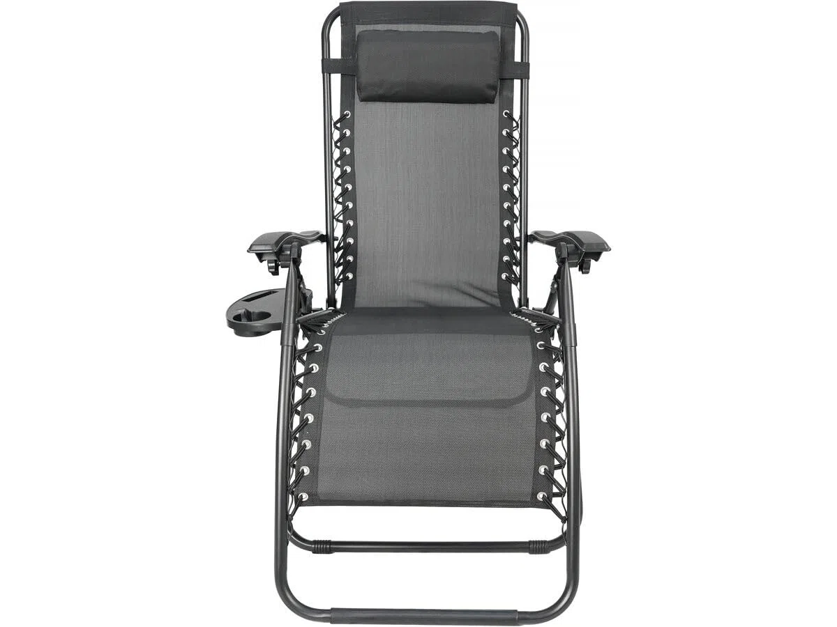 Lot de 2 Fauteuils de Jardin inclinable zéro gravité Sintra - Noir