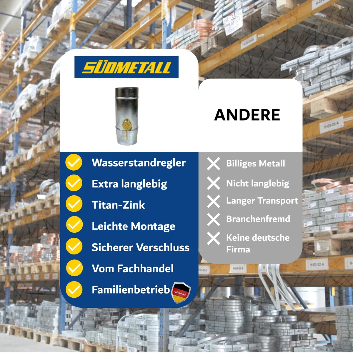 Collecteur d'eau de pluie en zinc de qualité supérieure de 80 mm avec raccord de tuyau et de tonneau pour le tuyau de descente - Collecteur en zinc titane 75 %