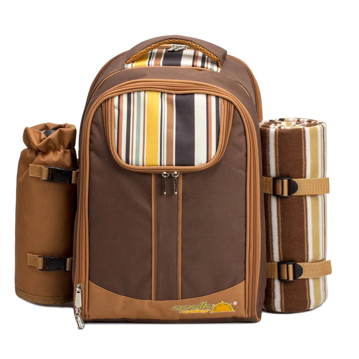 Apollo Walker Sac à Dos de Pique-Nique Ensemble de Pique-Nique pour 4 Personnes (Ensemble et Couverture), Sac Thermique, Sacs isothermes pour Camping, Plage, randonnée Barun