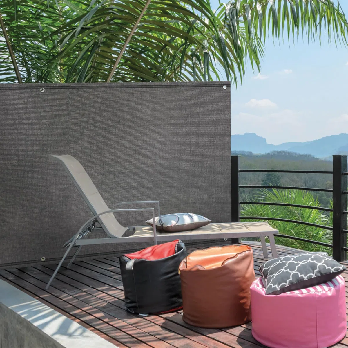 IDMarket - Brise Vue Ultra résistant 1,8 x 10 M Gris 400 GR/m² Haut de Gamme