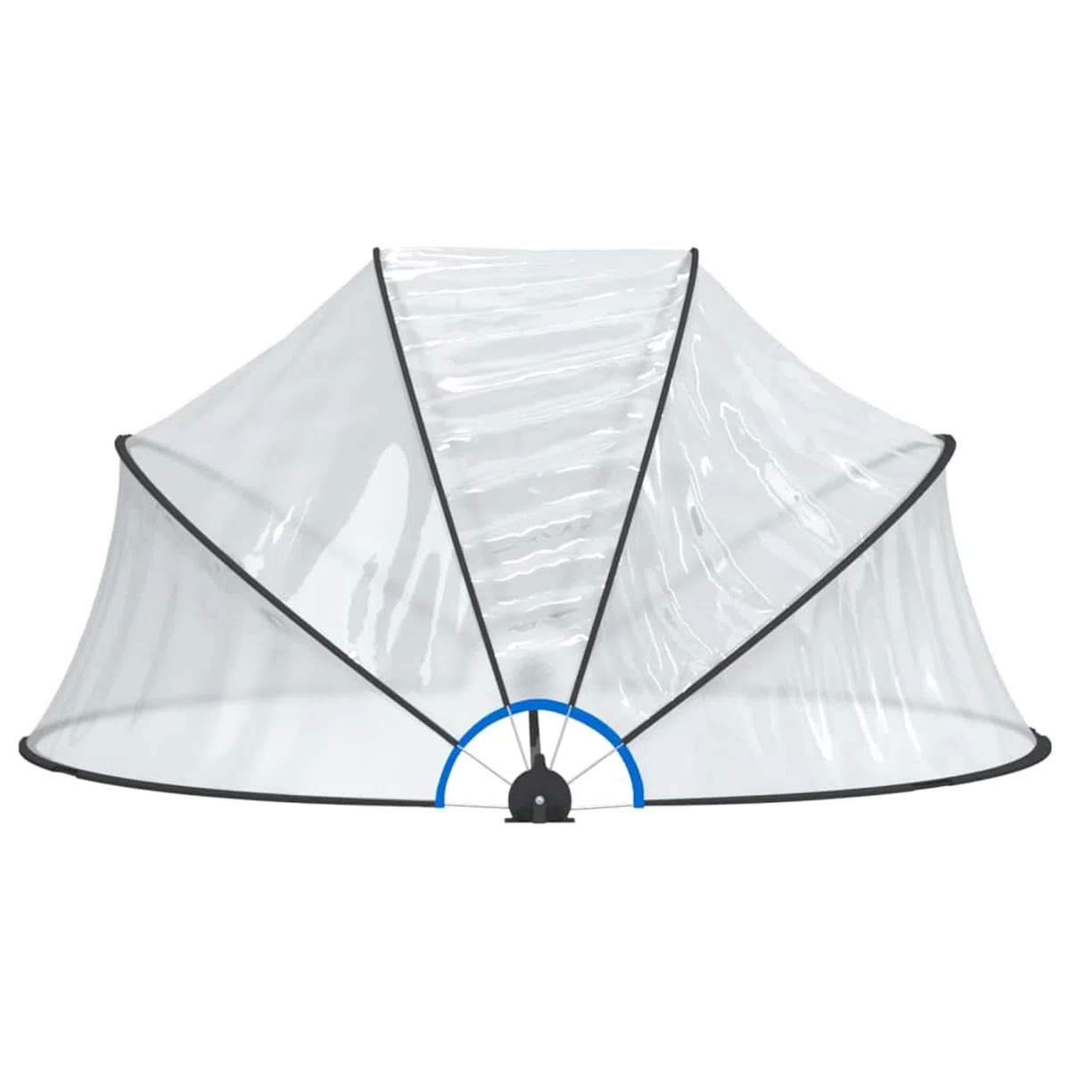 Gecheer Dôme de Piscine Transparent PVC UPF 30 - Protection Solaire et Pluie, 315x158 cm, Convient aux Piscines Intérieures et Hors Sol