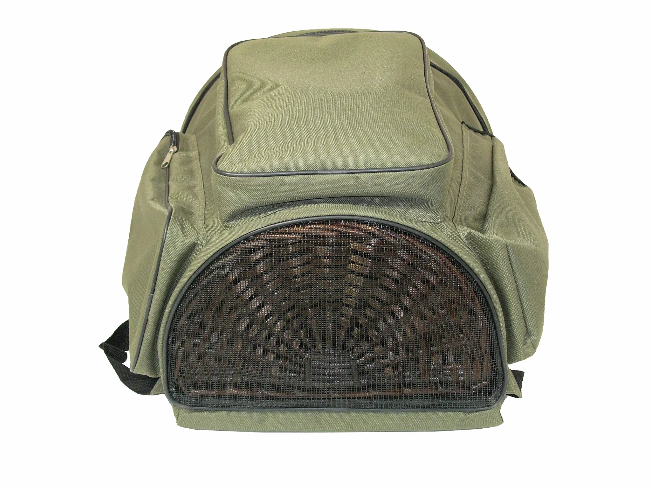 Couteau + panier à dos en osier porte champignons vert gerla panier montagne cueillette champignons cm 41 x 28,5 x 38,5 h