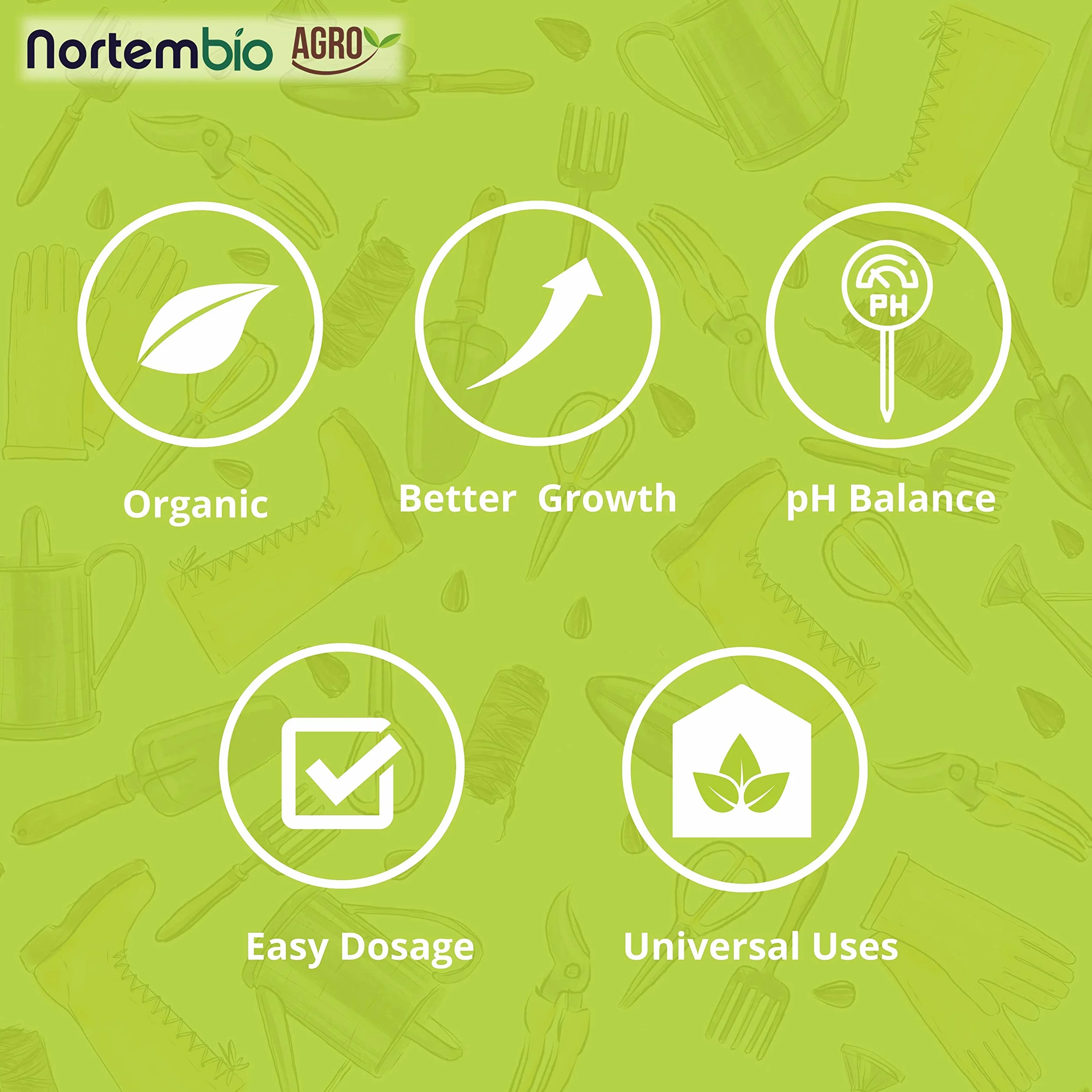 Nortembio Agro Réducteur de pH Écologique 1 L Correcteur Naturel pour Plantes et Cultures, Détartrant pour Irrigation, Améliore la Saveur, l’Arôme et la Croissance Usage Universel
