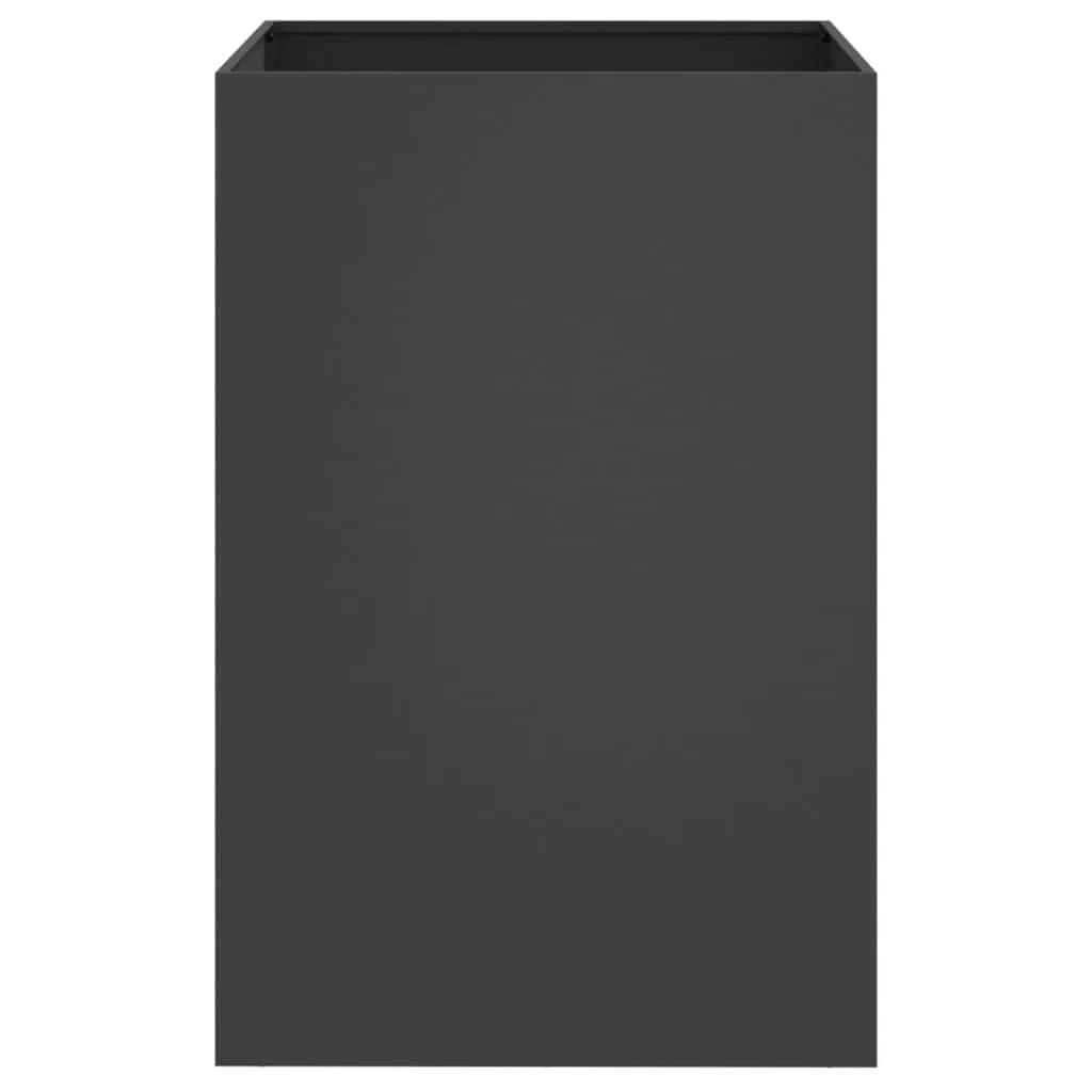 vidaXL Jardinière, Bac à Fleurs, Pot de Plantes, Boîte à Fleurs, Jardinière Surélevée de Jardin Patio Terrasse, Noir 52x48x75 cm Acier