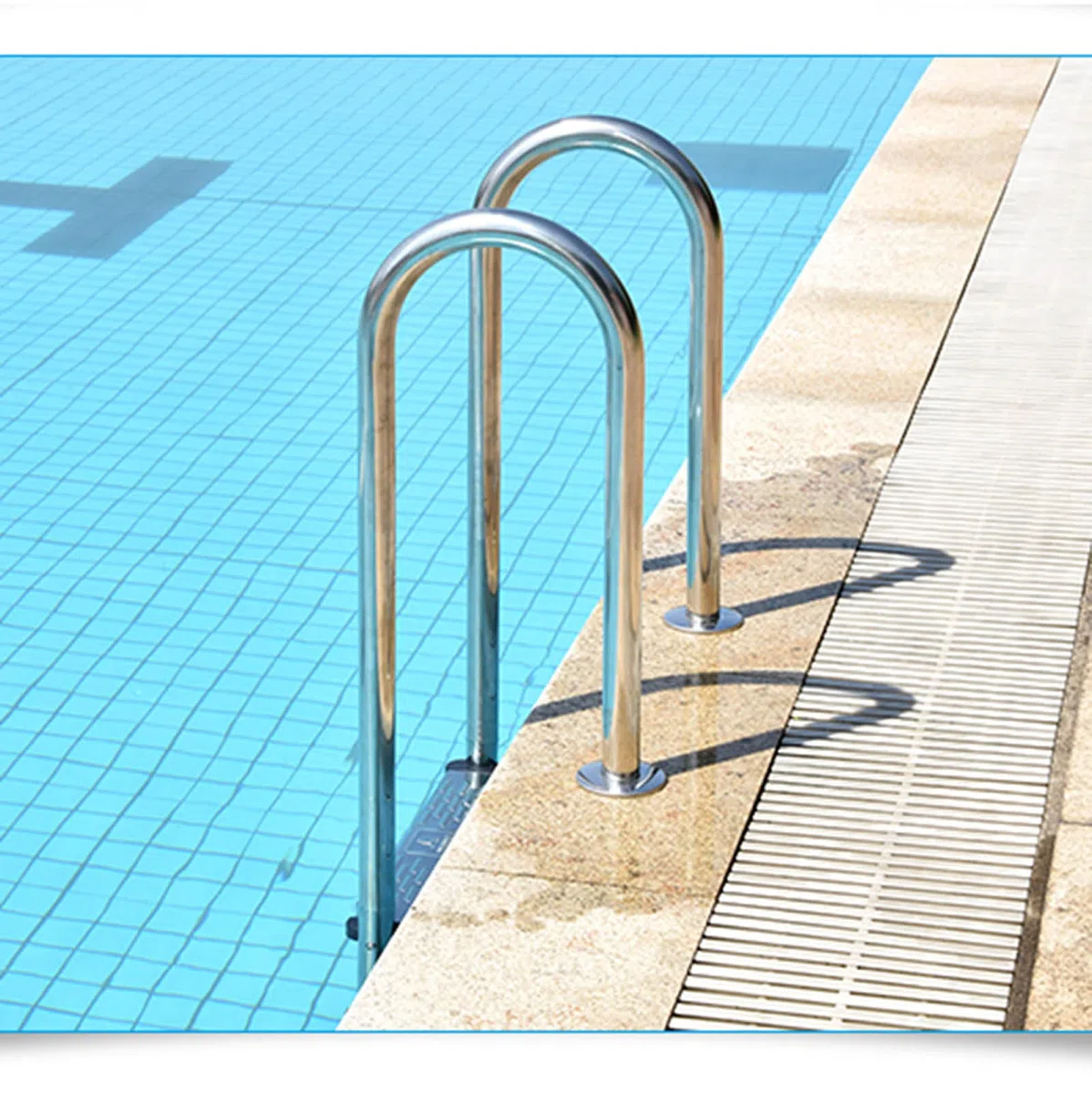 Échelle de Piscine SilteD, sans échelle d'escalade de Piscine intérieure et extérieure en Acier Inoxydable 304 pré-intégrée, échelle antidérapante à Source Chaude, avec 3 marches