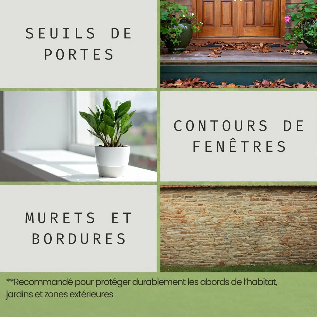 Répulsif Serpent Gel 500ml – Barrière Naturelle Anti-Serpents et Lézards, sans Insecticide, Usage Extérieur Terrasse, Seuils et Contours de Bâtiment