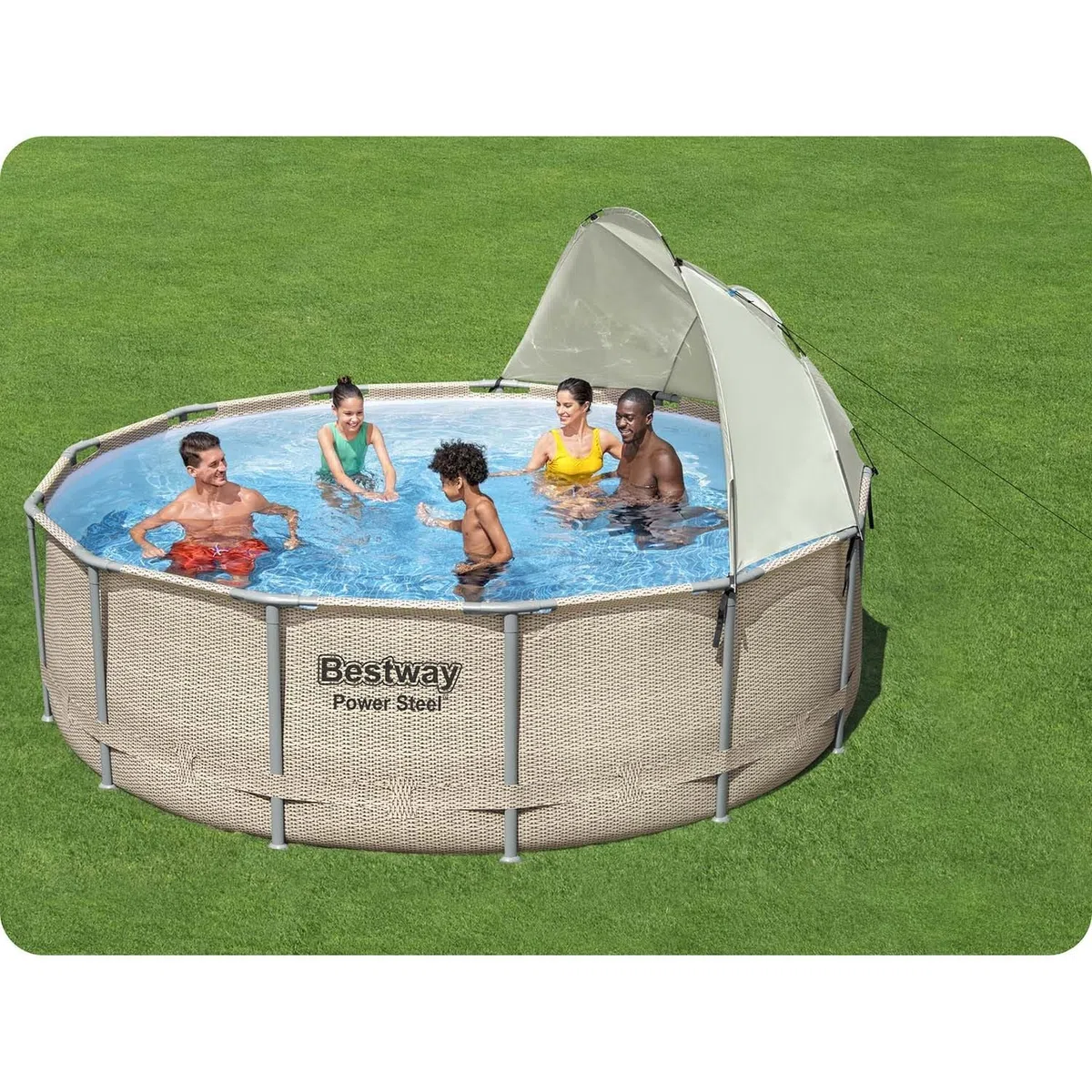 Bestway Auvent de piscine hors sol Blanc
