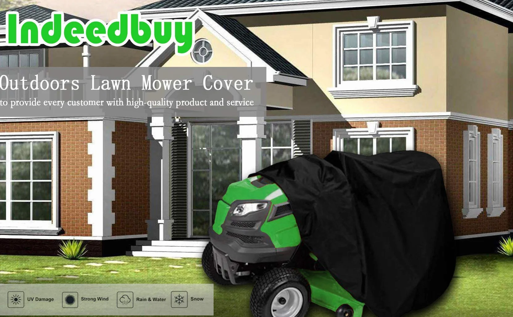 Housse imperméable pour tracteur tondeuse à gazon autoportée, jusqu'à 137,2 cm, polyester Oxford 420D, durable, résistant aux UV, résistant à l'eau