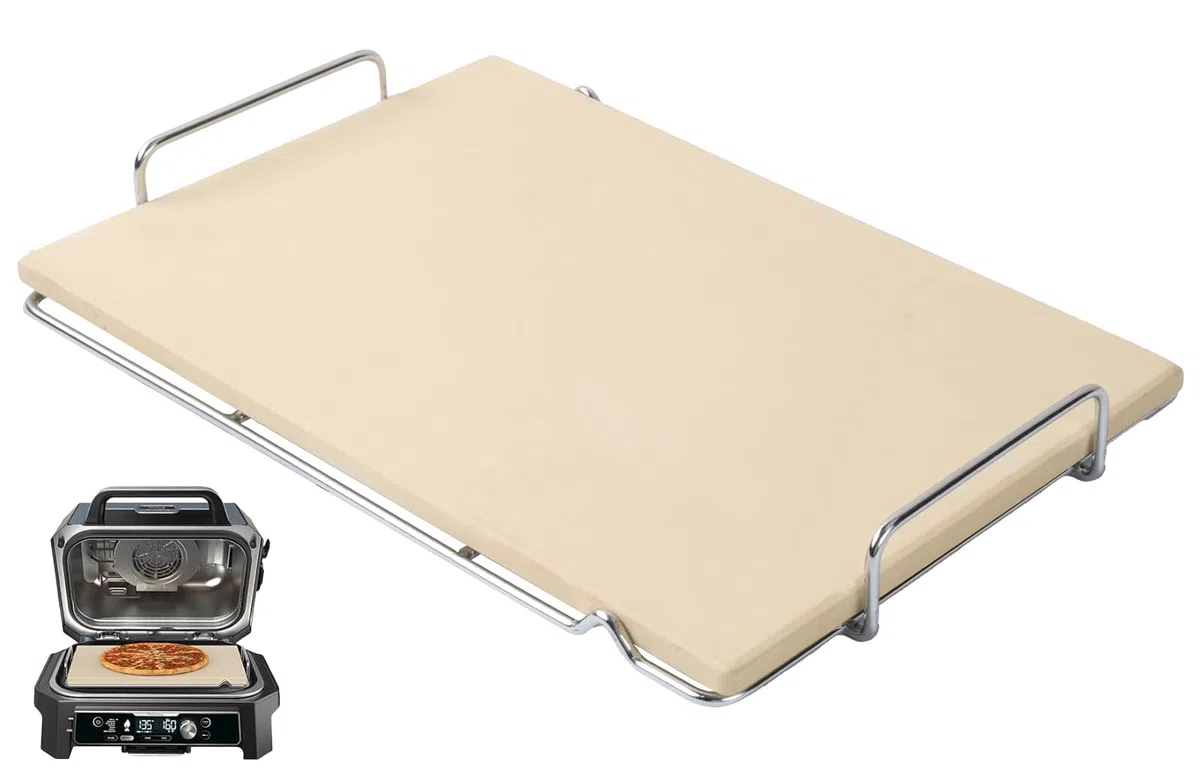 OG900 Pierre à pizza avec support pour Ninja Woodfire OG800/OG900 Series XL, pierre de cuisson rectangulaire pour barbecue Ninja OG850 OG951 OG952 Pro Connect XL, accessoires à pizza pour four à pizza