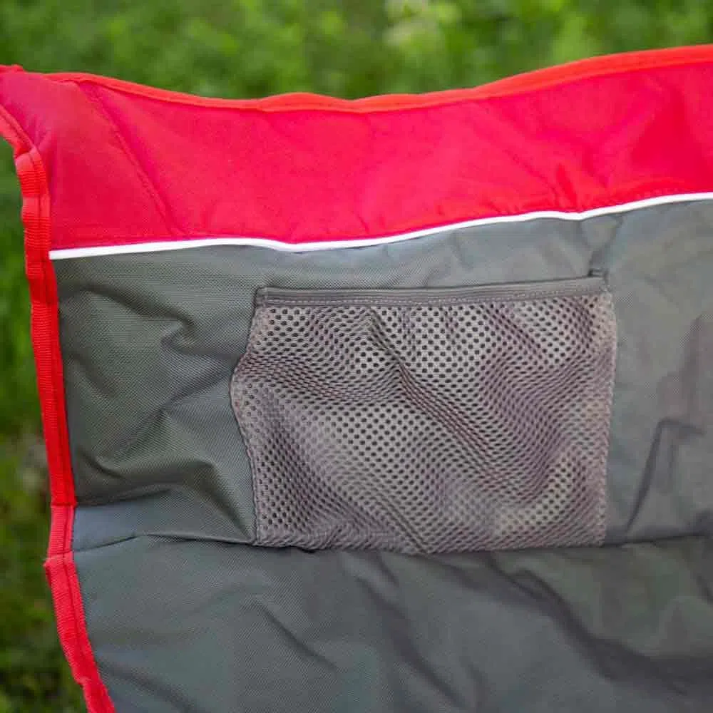 AKTIVE - Chaise à Bascule de Camping Pliable, en Acier et Polyester rembourré, avec Coussin et Poches latérales, Sac de Transport, Chaise à Bascule, chaises Pliantes, pour Jardin ou Plage (63046)
