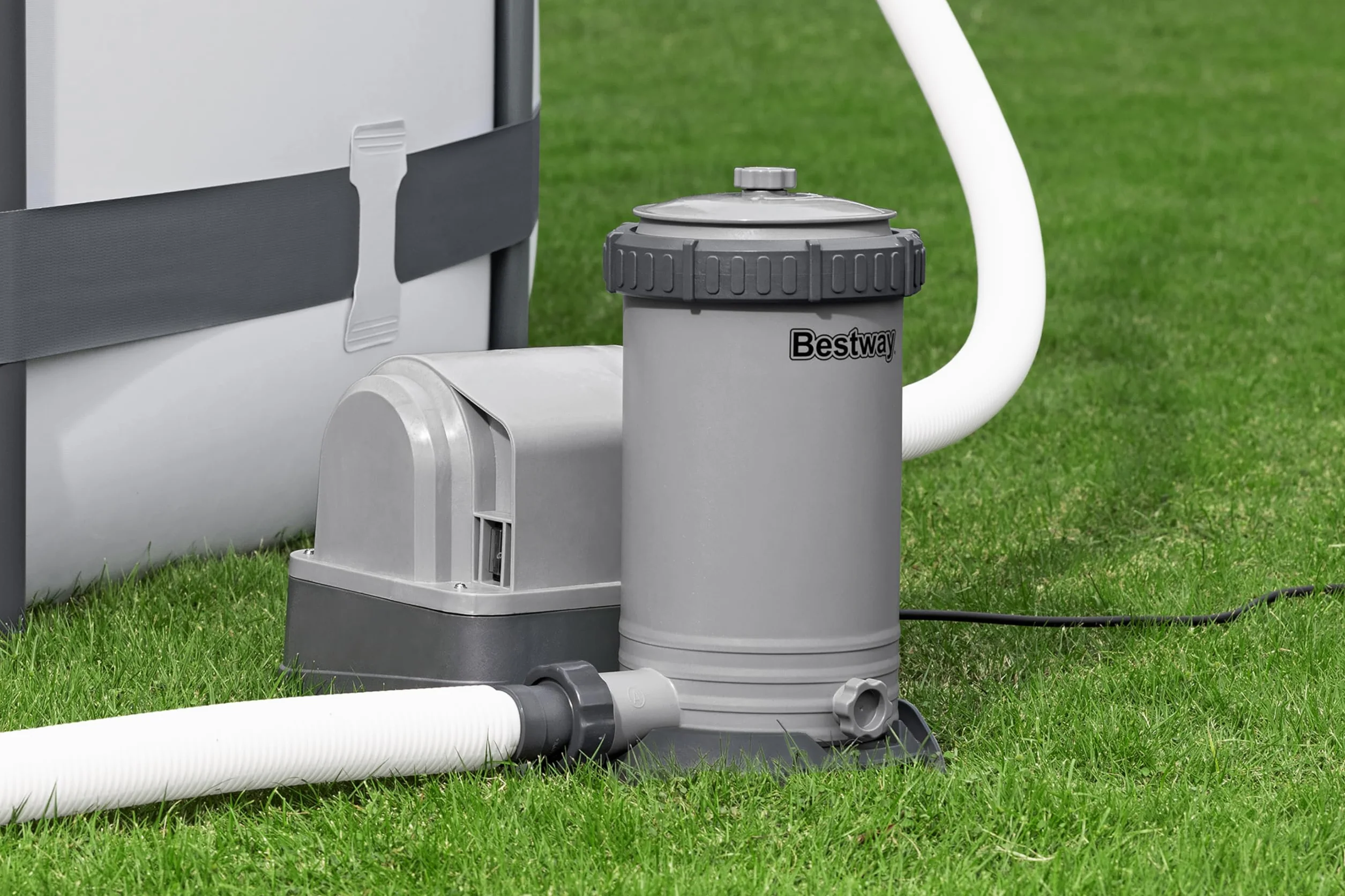 Bestway Pompe de filtration à cartouche pour piscine hors sol 9 463 L - 42 cm x 30 cm x 37 cm - Gris