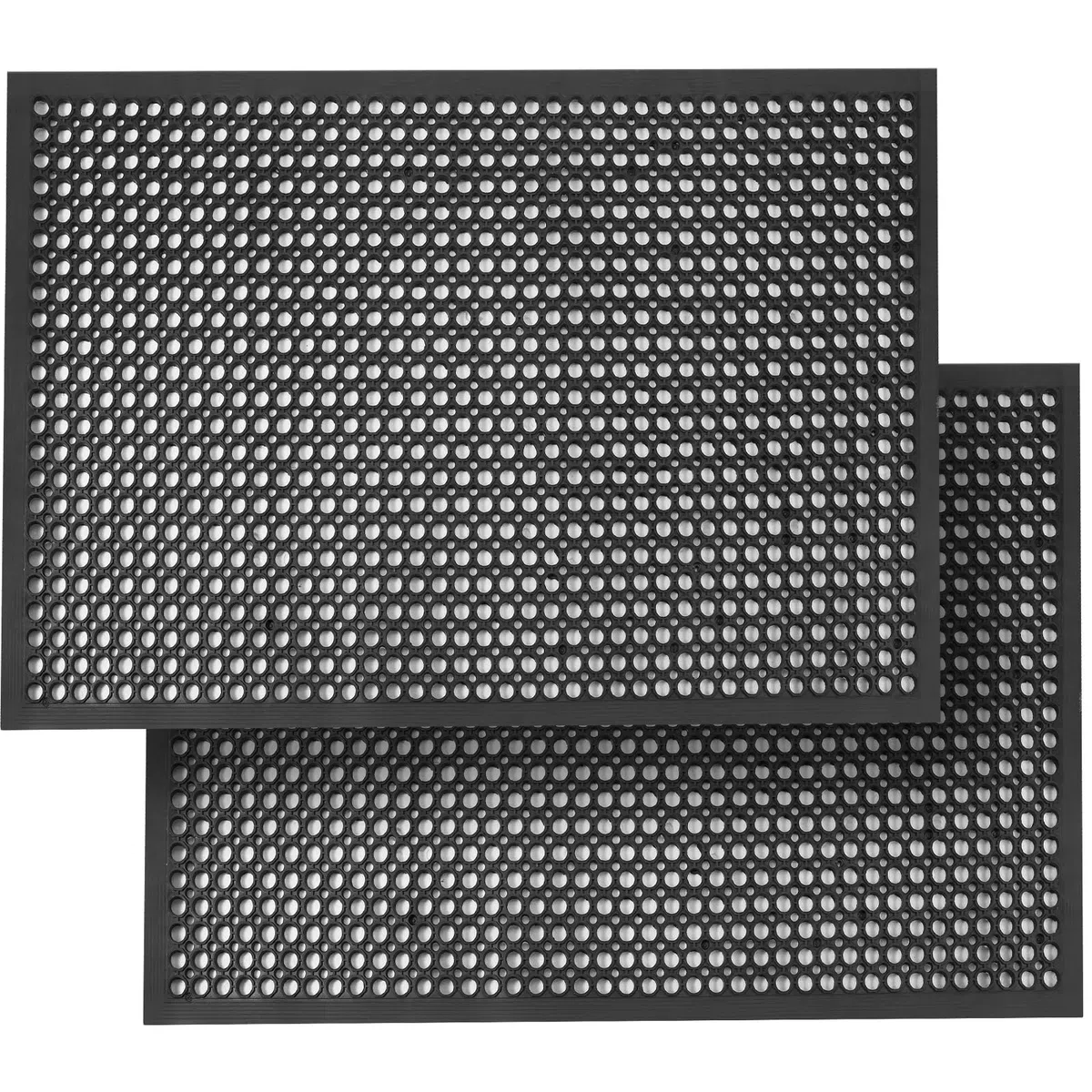 Lot de 2 Tapis de Sol en Caoutchouc Anti-Fatigue pour Restaurant, Cuisine, Bar, entrée, Drainage, Garage, Maison, Piscine, 91,4 x 152,4 cm
