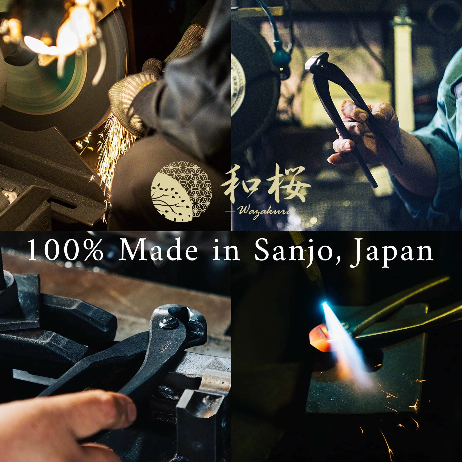 Wazakura Fendeur Séparateur de Tronc et Branche de Bonsaï 210mm - Outil en Acier Carbon Forgé à la Main au Japon Noir