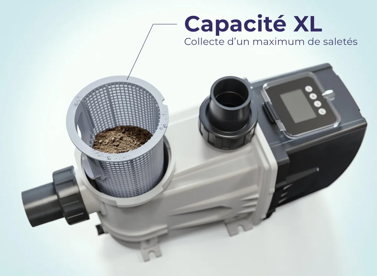 Gre VSG75 - Pompe à vitesse variable pour piscines jusqu'à 65 m³, puissance de 750 W, 4 vitesses variables