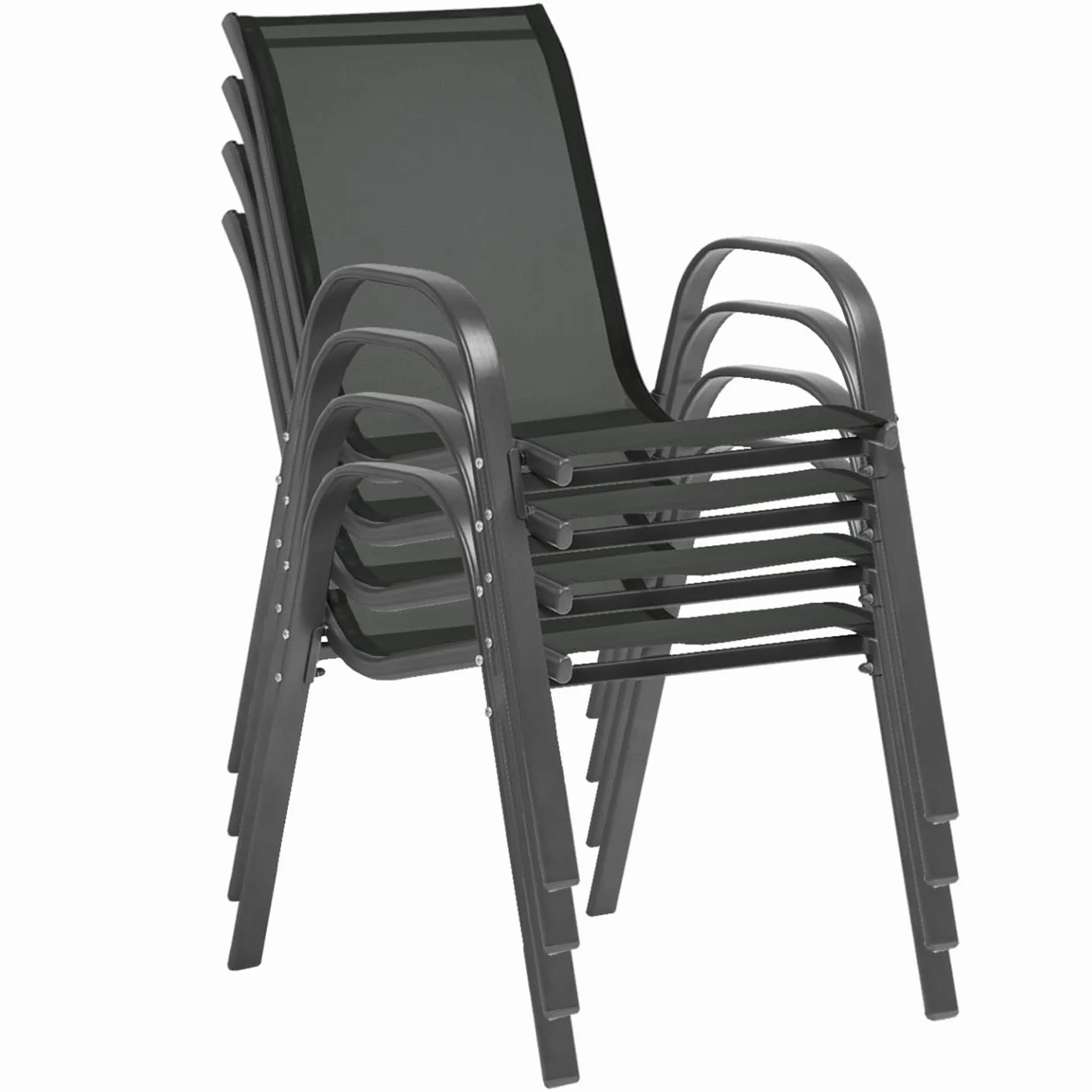 IDMarket - Salon de Jardin Poly Table Extensible 135-270 CM et 12 chaises Bois et Gris foncé