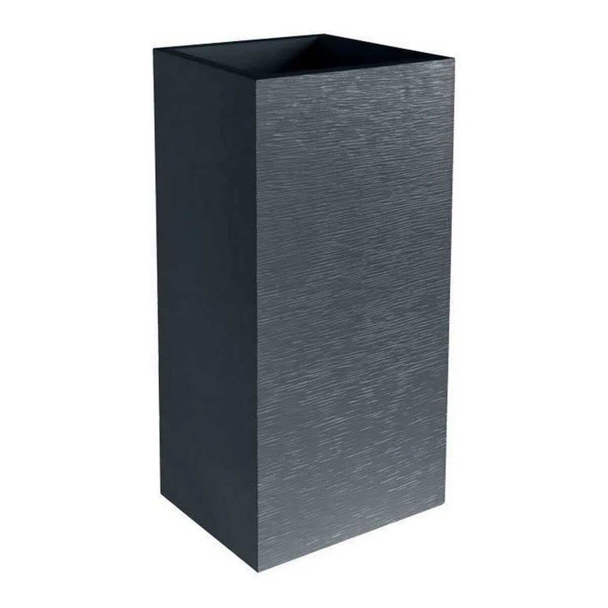 EDA Plastiques Pot carré GRAPHIT Gris anthracite 39,5 x 39,5 x 80 cm 13738 G.ANT SX1