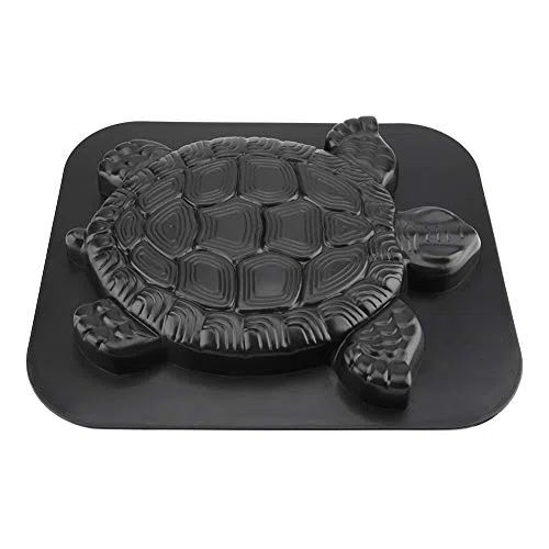 Moule de Pavage en Béton Motif Tortue, ABS Noir, 44x31x4,5 cm, Bricolage pour Jardin Pelouse Allée Pierre Décoration