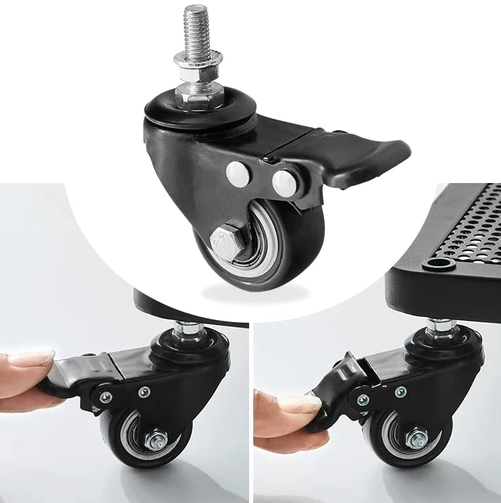 Chariot pour pot de fleurs – Support mobile durable avec freins, maniabilité facile sur roulettes pour l'intérieur et le jardin