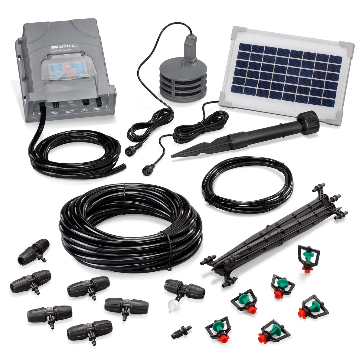 Esotec Solaire Système D'Hyrrigation Watersprinkle Professional - Automatique Irrigation Sur Jusqu'À 6 Wasser-Sprinkler - Simple Et Individuel - pour Jardin Et Plantes Conteneurisées (101121)