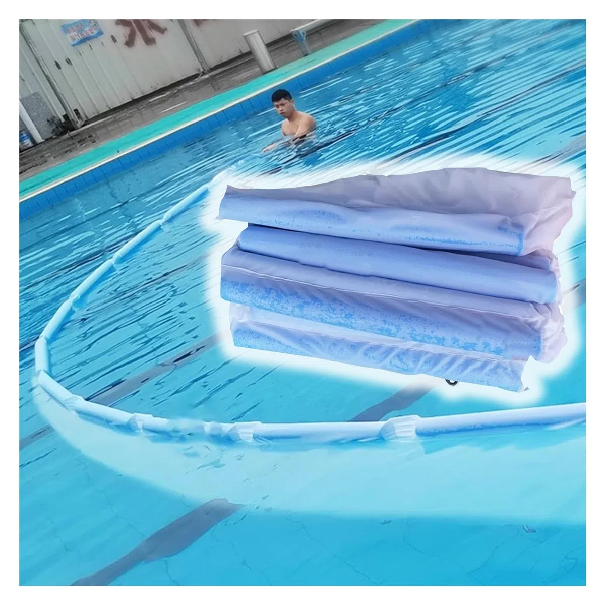 Épuisette à Mailles Fines pour Un Nettoyage Efficace des piscines, étangs et Sources thermales (mât Non Inclus).
