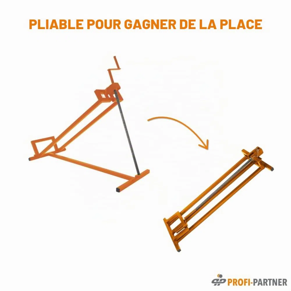 Lève-tondeuse inclinable – Dispositif de levage jusqu’à 400 kg | Réglable en continu, pliable & stable | Pour tondeuses, quads, tracteurs-tondeuses et autres