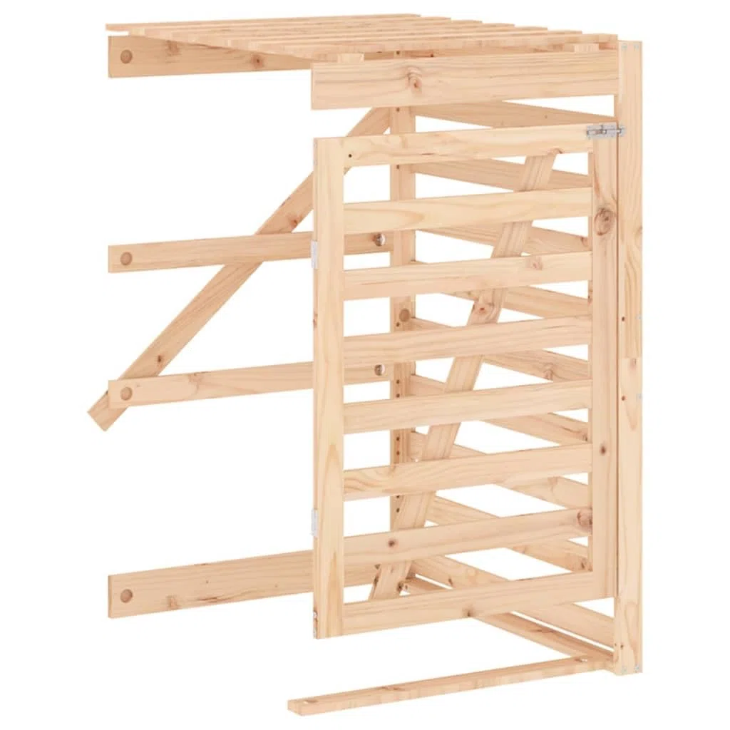 Générique Extension d'abri pour Poubelle sur roulettes Bois Massif pin,Cache-conteneurs à déchets,17.69KG-825107