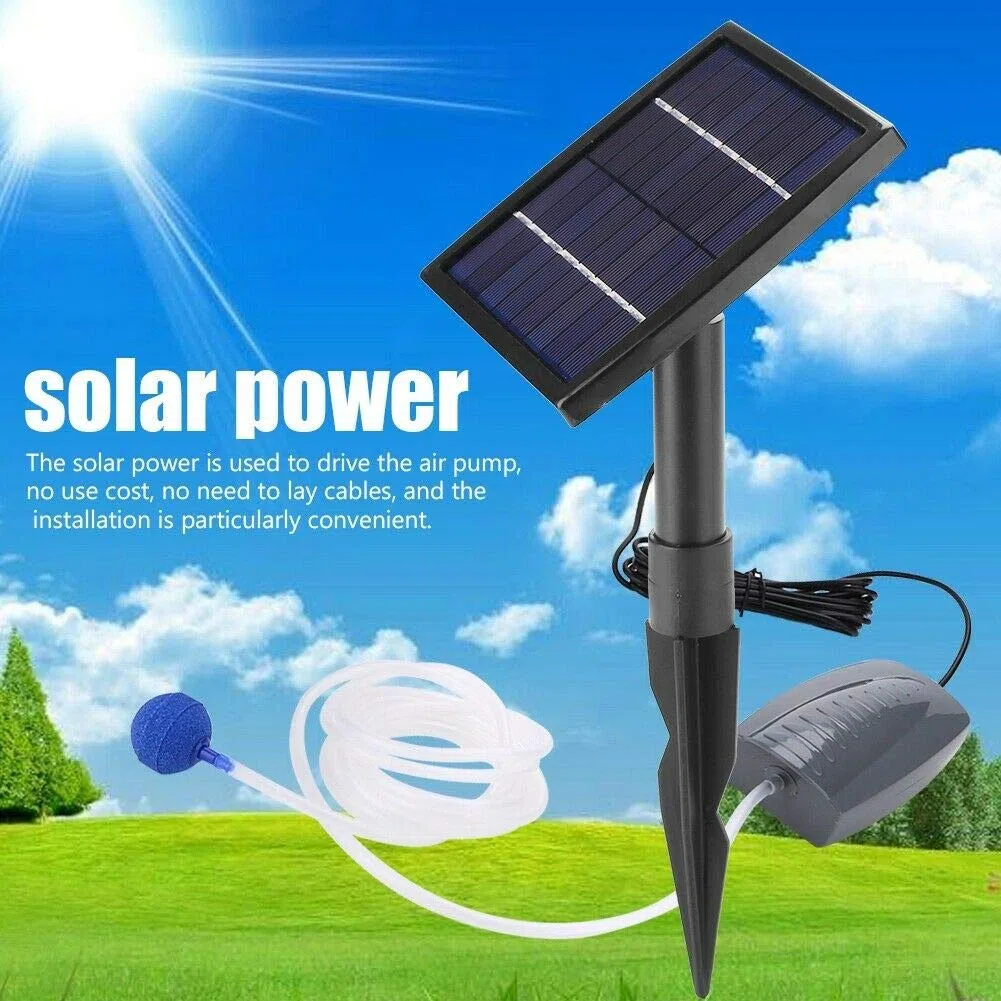 Garden mile Pompe à air submersible à énergie solaire pour bassin de jardin, aérateur d'oxygène, piscine, aquarium, aquarium, fontaine d'eau hydroponique, débit horaire 120 litres