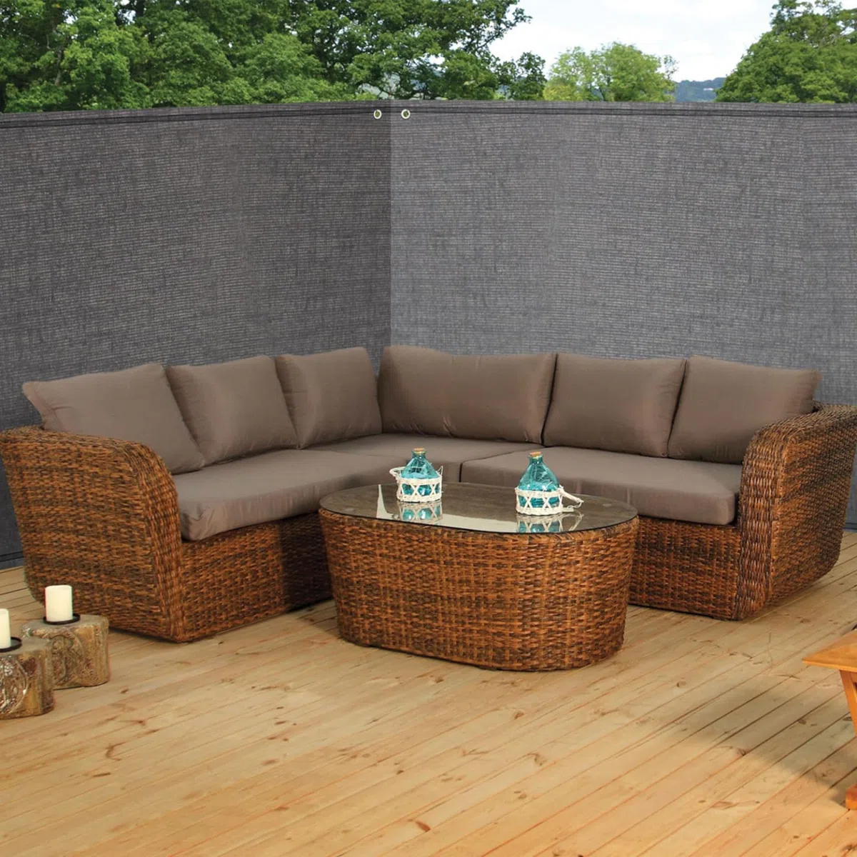 IDMarket - Brise Vue Ultra résistant 1,8 x 10 M Gris 400 GR/m² Haut de Gamme