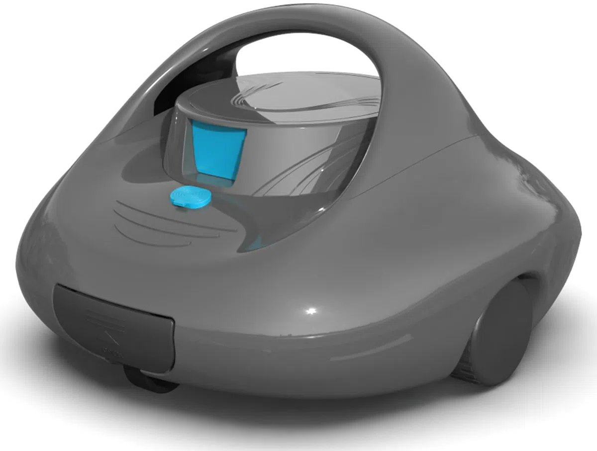 Robot Piscine, Nettoyeur de Piscine à Double Moteur, Gris & Vert | Aspirateur Piscine Sans Fil,Autonomie 130 Min,Fonction de Stationnement Automatique pour Piscines Hors Sol