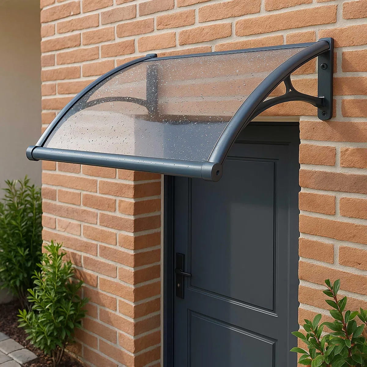 WERKA PRO Marquise Aluminium et Polycarbonate 80 x 120 cm