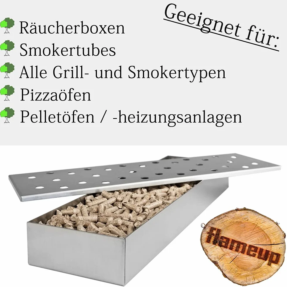 Granulés de Bois BBQ 30 kg Gril Fumée Copeaux de Bois hêtre Flameup