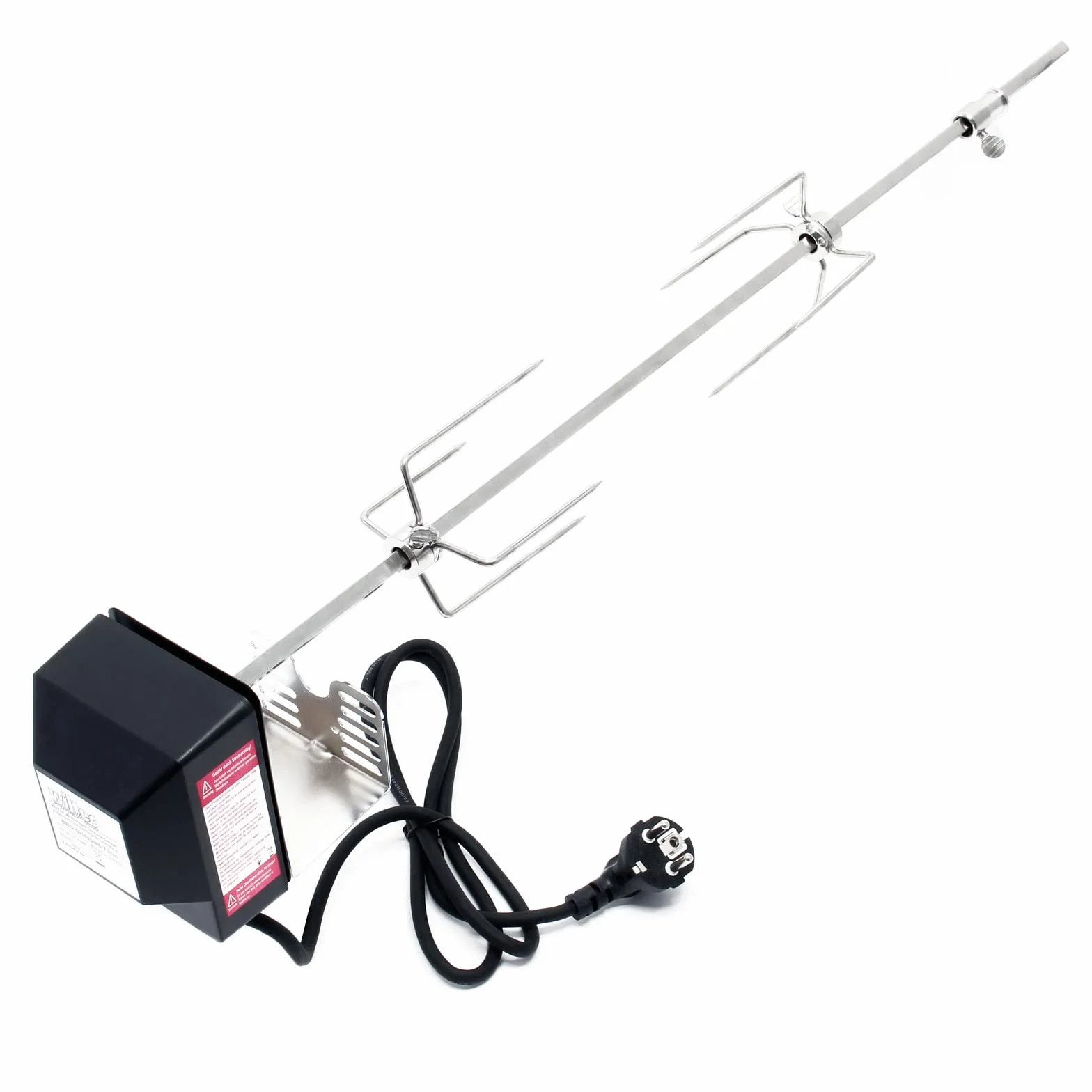 WilTec 2X Fourches à Viande Tournebroche BBQ 70cm 230V Acier Fin Grillade Rôtisserie Grill Barbecue Accessoire Cuisine Légumes