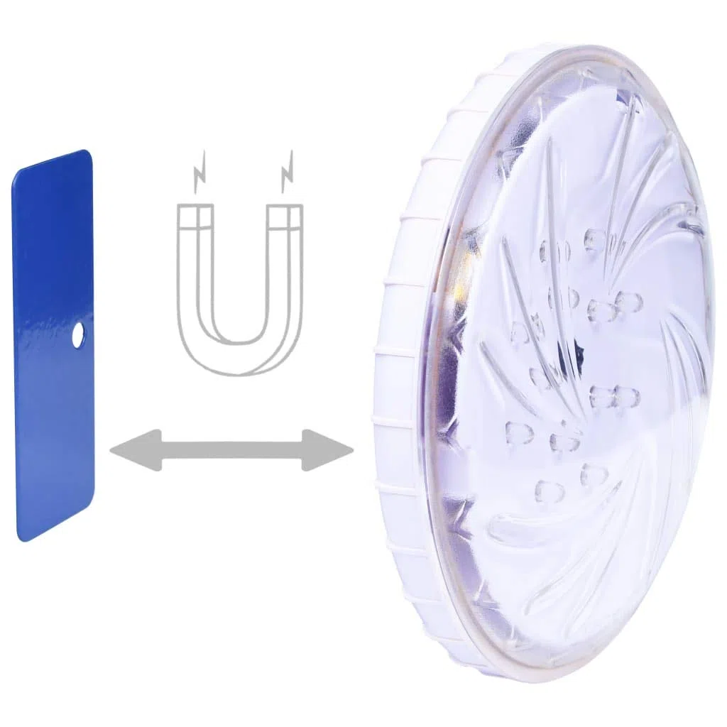 Lampe LED Flottante Submersible de Piscine Multicolore, 13 LED, télécommande, IPX7, Plaque magnétique, Plastique 150 mm, pour Piscine Spa Jacuzzi, Ambiance Lumineuse sous l Eau