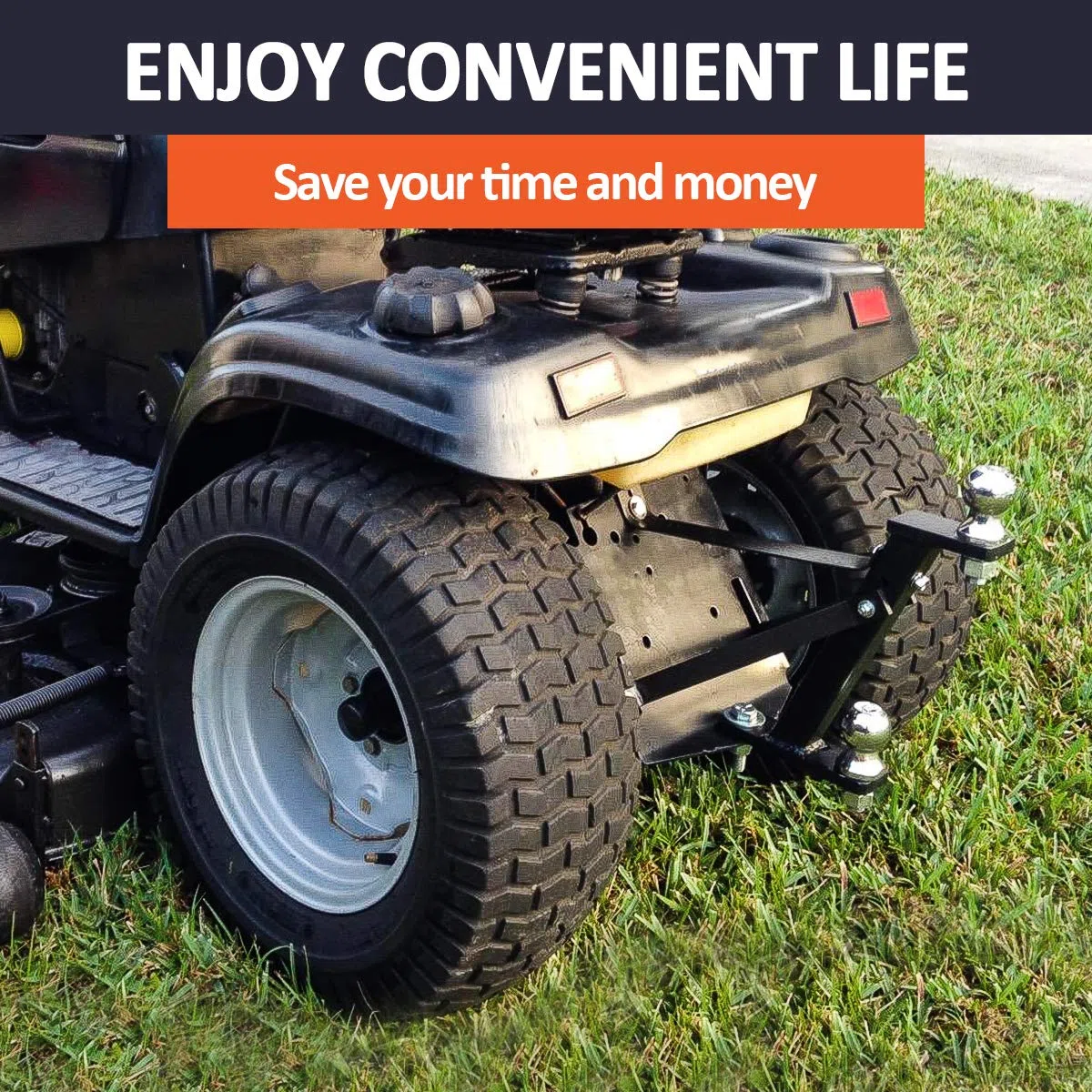 ELITEWILL Pro Hi Hitch Attelage de remorque pour Tondeuse à Gazon/Tracteur de Jardin, Compatible avec Les tondeuses autoportées John Deere, Cub Cadet, Husqvarna, Craftsman