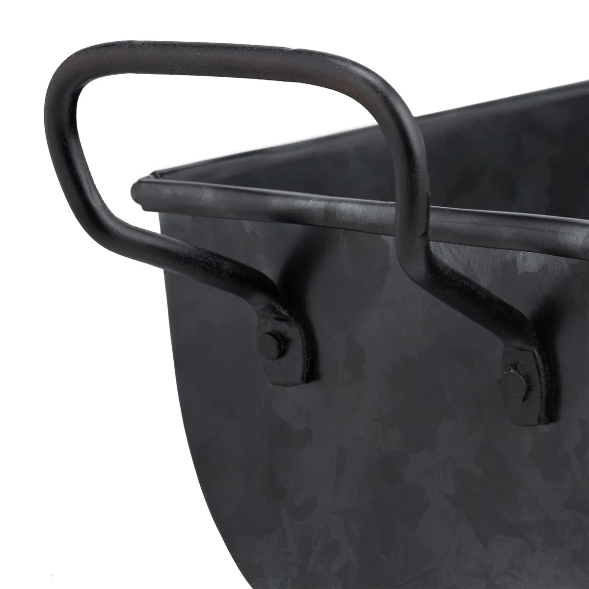 Relaxdays Balconnière gouttière Pot de Fleurs métal jardinière Zinc Jardin bac à Fleurs déco Set de 2, Anthracite