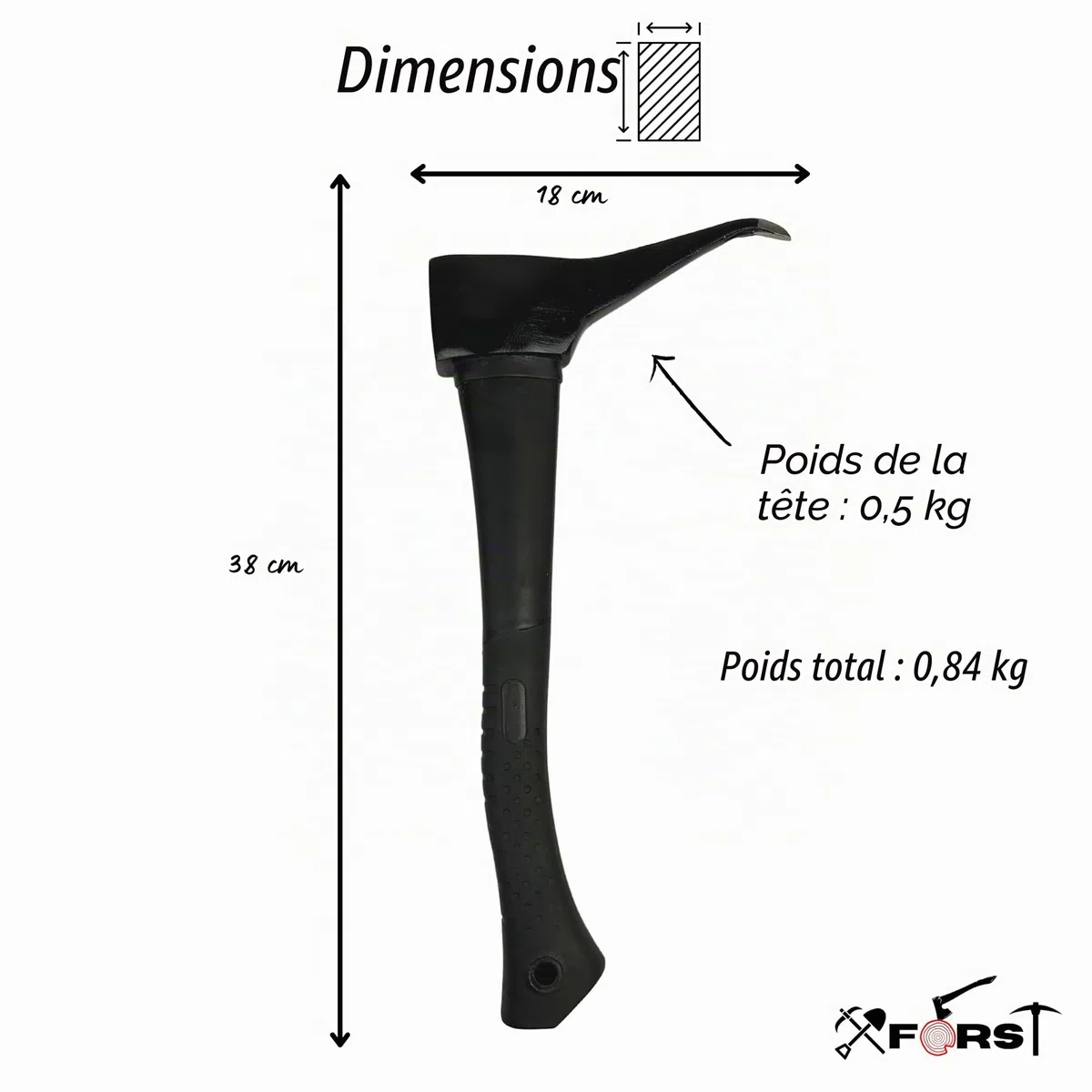 Xforst Sapie à Main #/ Sappie avec Support de Ceinture X-P500L et X-P50BX de 73 cm + Petit modèle de 38 cm. Idéal pour la manutention de Bois, Troncs de Bois et de bûches. Outils Forestiers