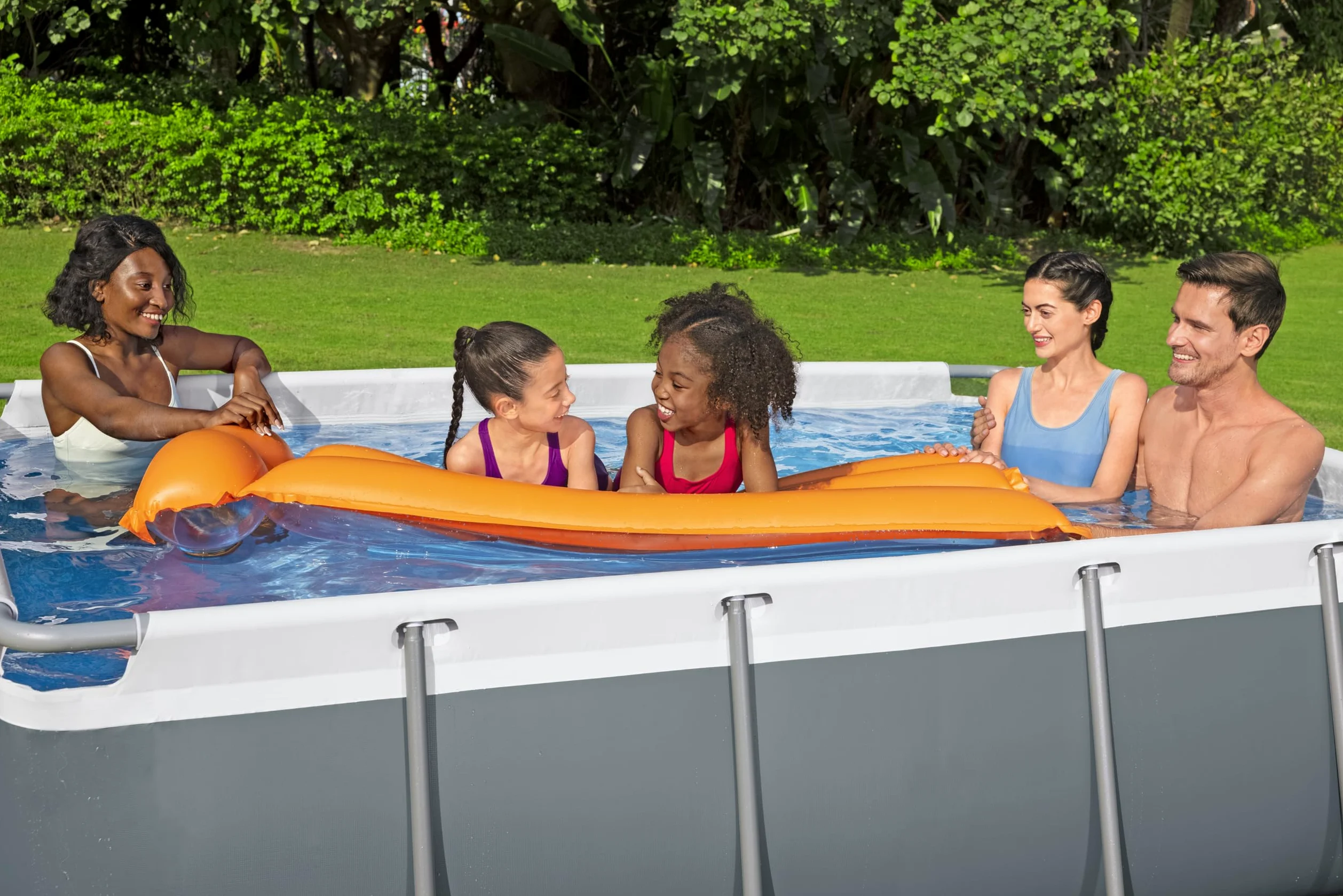 Bestway Steel Pro Max Kit Piscine Hors Sol - 282 cm x 196 cm x 84 cm - Gris
