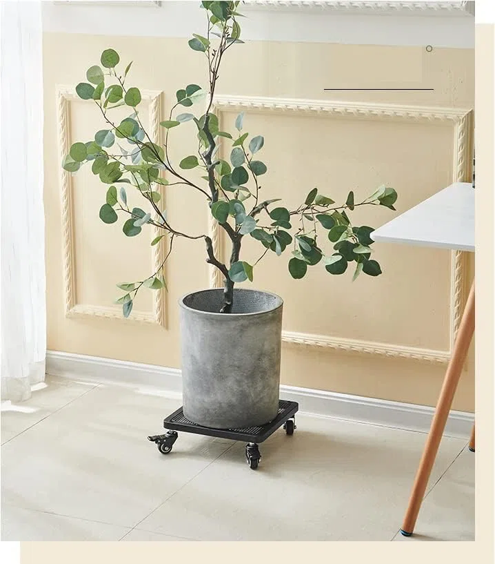 Chariot de pot de fleurs avec freins – Chariot roulant durable pour l'intérieur et l'extérieur