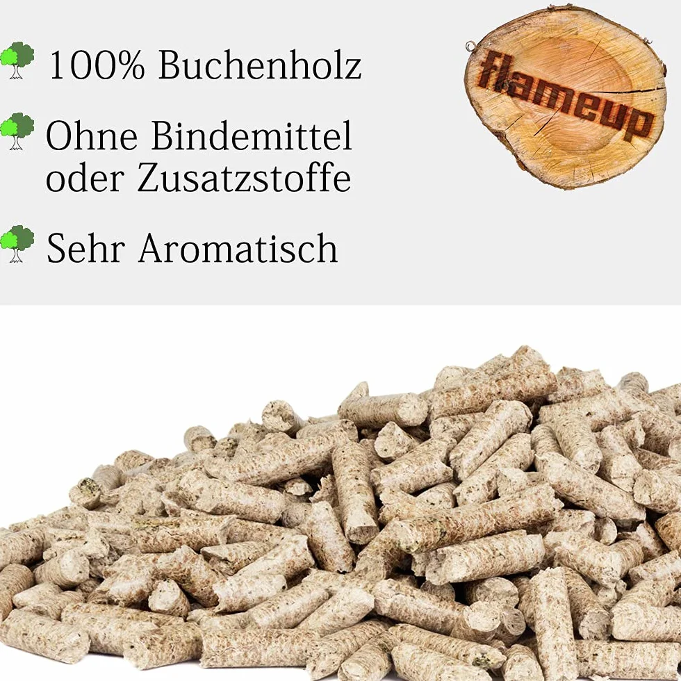 Granulés de Bois BBQ 30 kg Gril Fumée Copeaux de Bois hêtre Flameup
