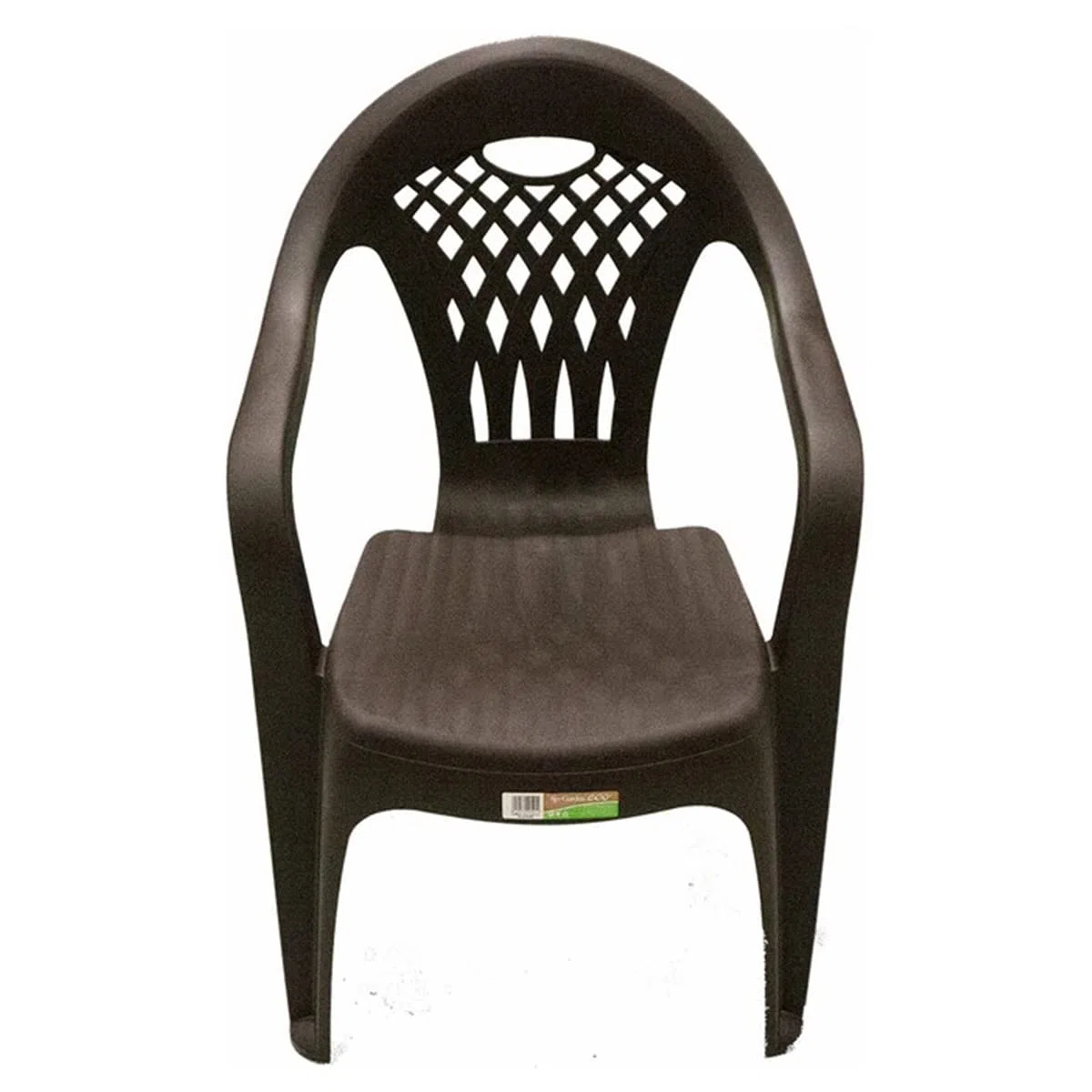 PEGANE Lot de 6 chaises de Jardin empilables en résine Coloris Marron - Longueur 58 x Profondeur 54 x Hauteur 86 cm