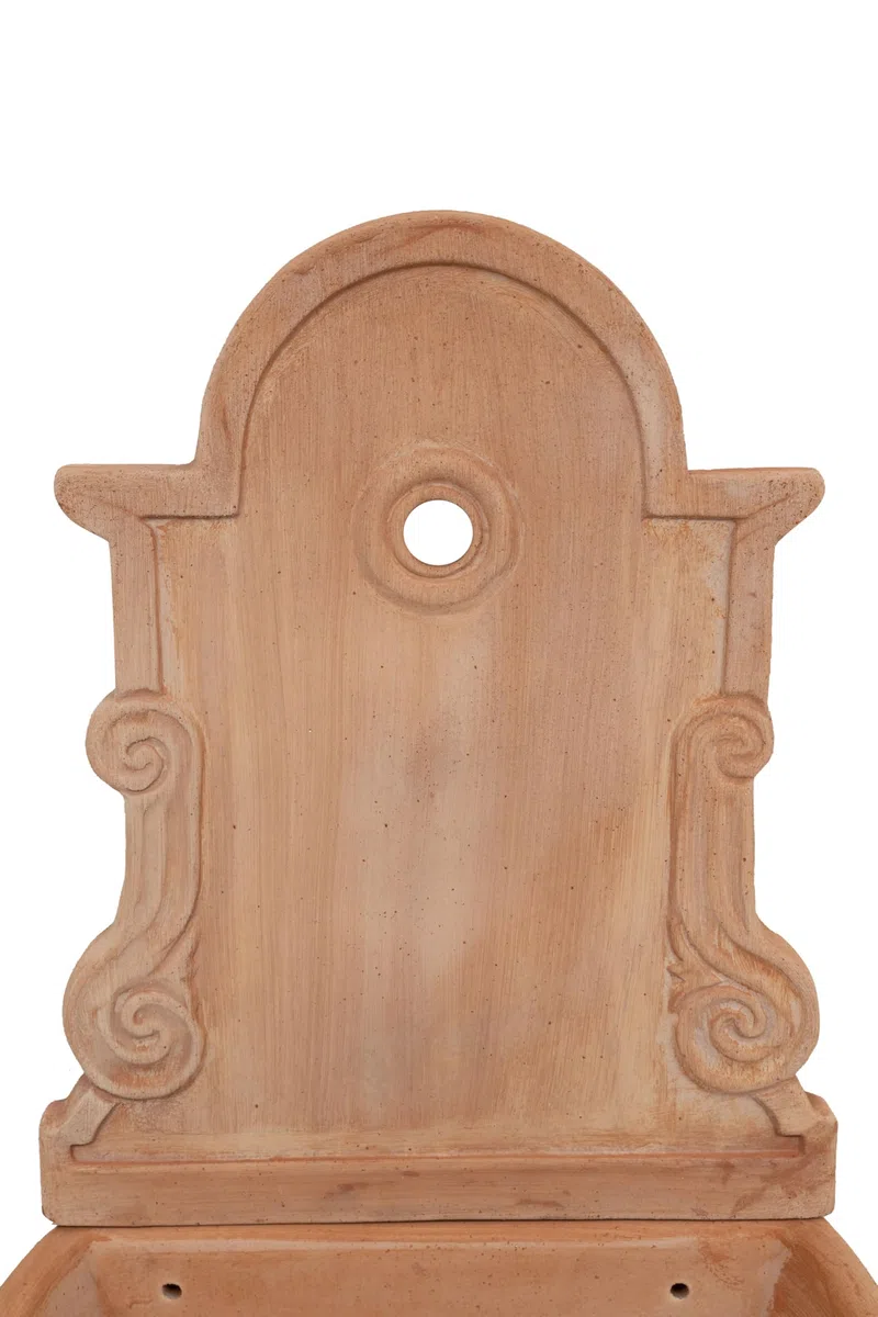 Biscottini Fontaine de jardin en terre cuite - Meubles d'extérieur L44 x P38 x H65