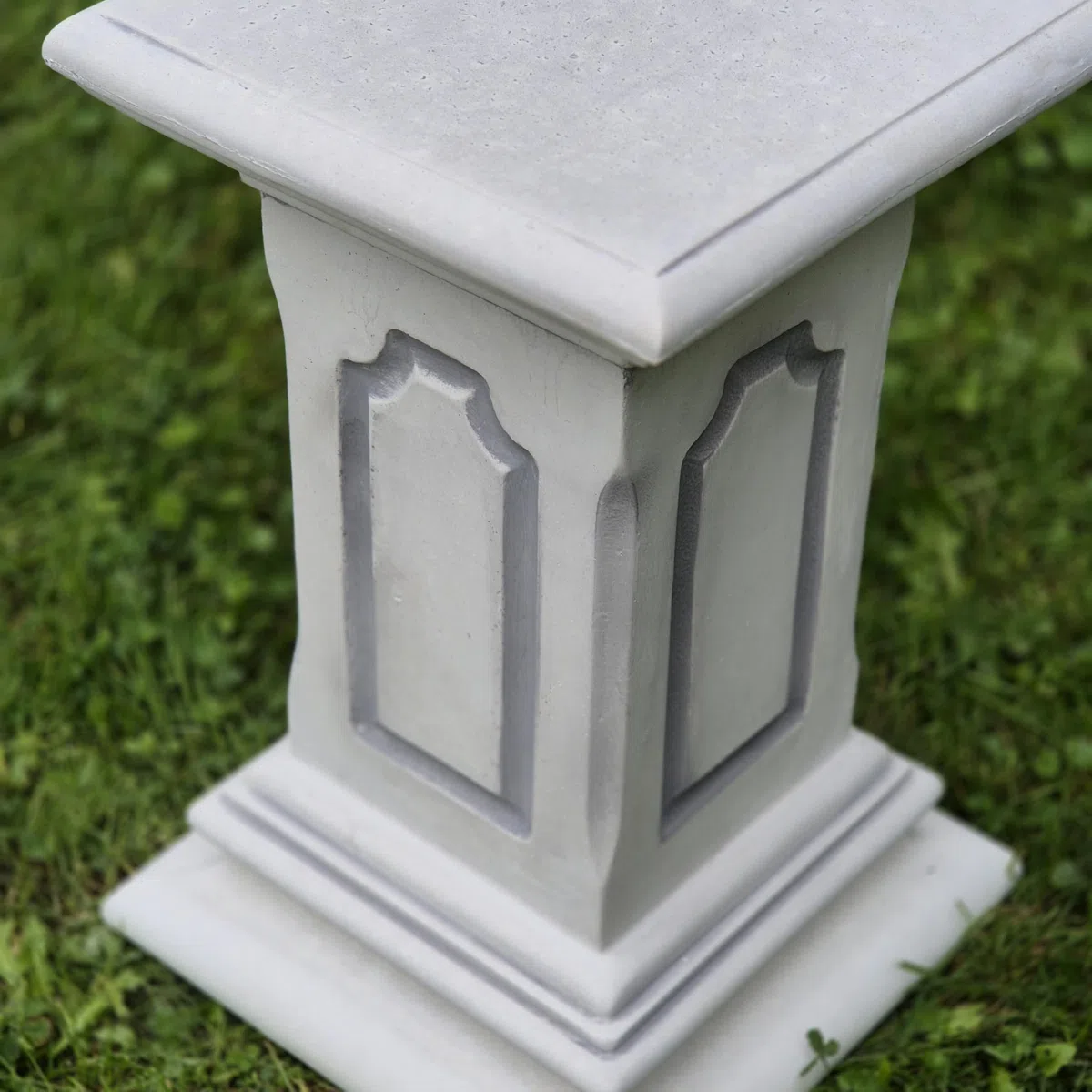 FABRIQ Colonne de 40 cm Gris - 25 kg - Colonne de fleurs en fonte - Socle massif - Décoration de jardin et de maison