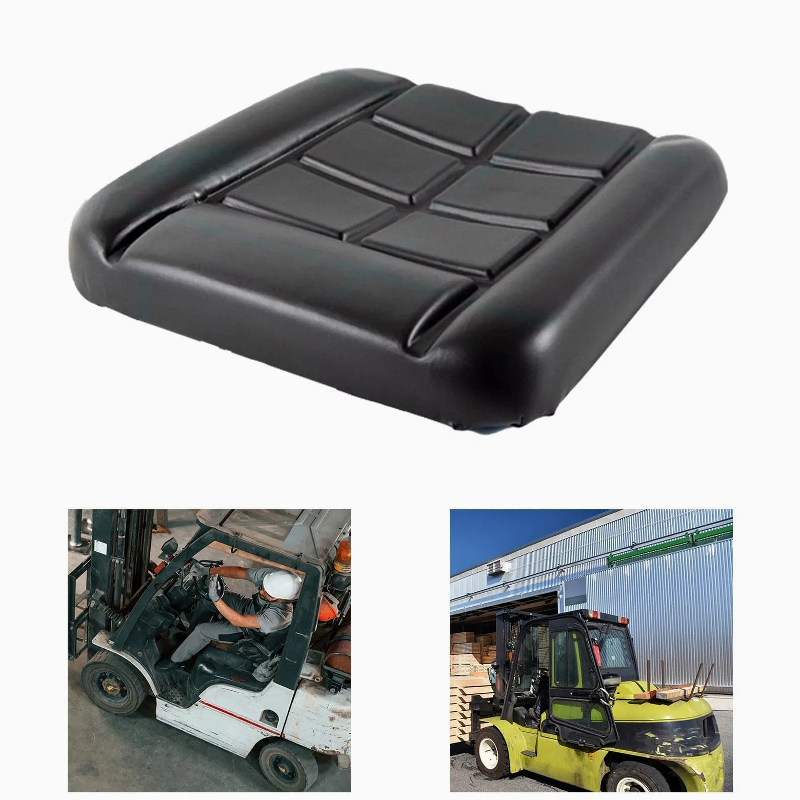 Milageto Siège de Chariot élévateur générique Siège de Tracteur Tricycle Tondeuse Machines agricoles Installation Facile Tracteurs Chargeurs Coussin de siège, 45cmx41cm