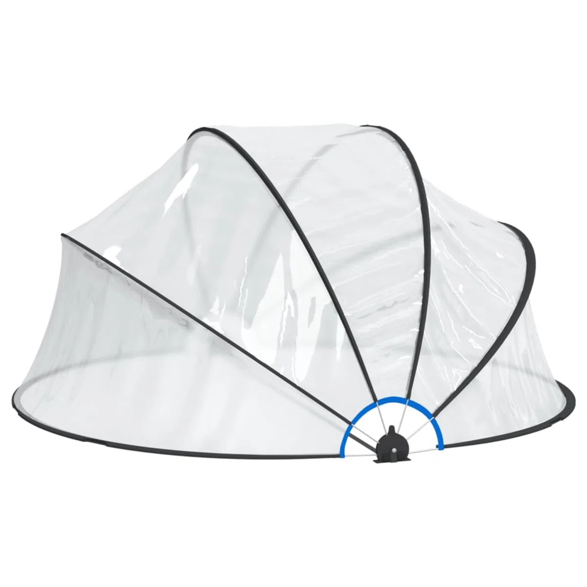Gecheer Dôme de Piscine Transparent PVC UPF 30 - Protection Solaire et Pluie, 315x158 cm, Convient aux Piscines Intérieures et Hors Sol